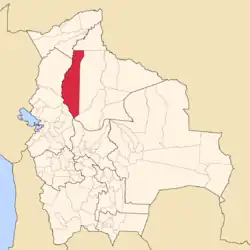Location of José Ballivián in Bolivia