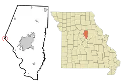 Location of Rocheport, Missouri