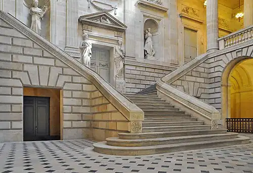 Stairway of the Grand Theater of Bordeaux, Bordeaux, France, by Victor Louis, 1777-1780[68]