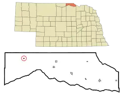 Location of Naper, Nebraska