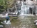 Falls with human for scale