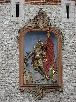 18th-century bas-relief depicting Saint Florian