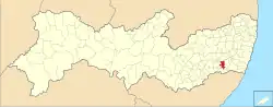 Location of Catende in Pernambuco