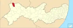 Location of Ipubi in Pernambuco