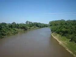 The Brazos in southeast Central Texas west of Bryan, Texas