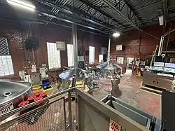 Brew kettles at Goose Island Brewery on Fulton St