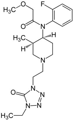 Chemical structure of brifentanil.