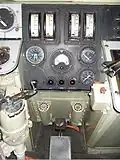 Controls and gauges in a Class 76 cab