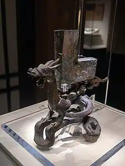 Bronze Panlong Base of the Screen