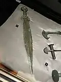 Hajdúsámson-Apa-type sword, from Apa, Satu Mare, 17th century BC[2]