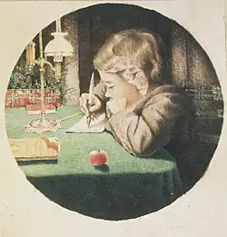 Writing to Mother by Robert Bolling Brandegee circa 1867