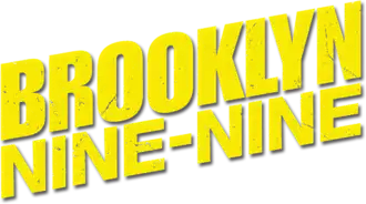 Yellow text in all caps reading, Brooklyn Nine-Nine