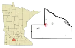Location of Cobden, Minnesota