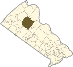 Location of Bedminster Township in Bucks County