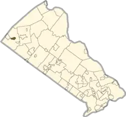 Location of Milford Square in Bucks County, Pennsylvania