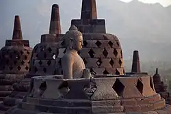 A Buddha in Borobudur