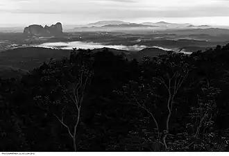 Panorama Hill, with Gua Charas (left) in the background