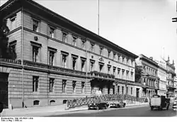 Reich Ministry of Food and Agriculture, 1938. The 70a Wilhelmstrasse wing of the Adlon, sold as government office space, is on the right.
