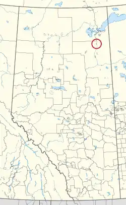 Location in Alberta