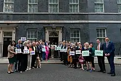 CAN Bill-supporting MPs and Peers delivering an open letter to the Prime Minister at 10 Downing Street, urging the Labour Government to support the Bill.