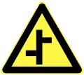 Offset road junctions from the left