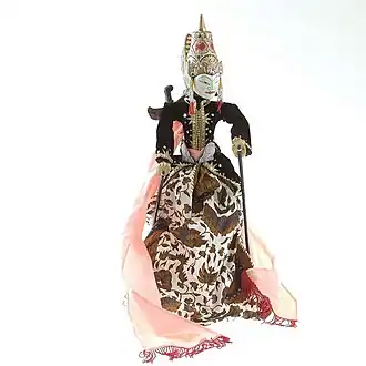 Wayang Golek Menak in Java, Jayengrana with his kris, a collection of Tropenmuseum, Netherland. before 2003
