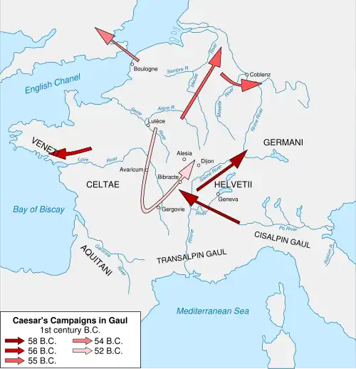 Map of the Gallic Wars