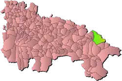 Location of the Municipality within La Rioja.