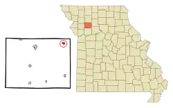 Location of Breckenridge, Missouri