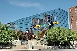 Calgary City Hall as seen from MacLeod Trail.