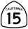State Route 15 marker