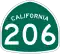 State Route 206 marker