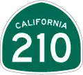 Interstate 210 and State Route 210 marker