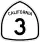 State Route 3 marker
