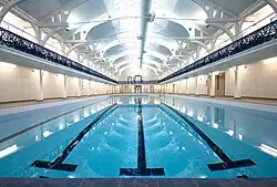 The swimming pool shortly before public re-opening in February 2011