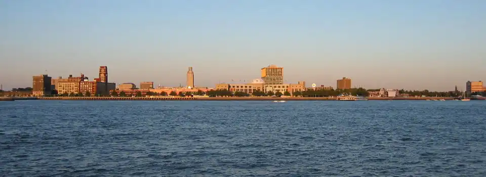 Camden Waterfront in the background with the Delaware River in the foreground, 2005