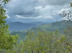 View of Camp Victoria from a nearby mountain