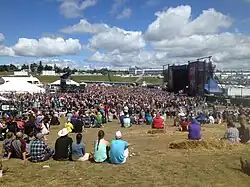 Track infield set up for a concert - Boots and Hearts Music Festival