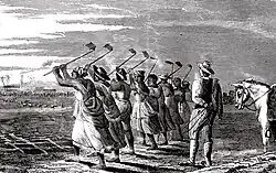 Image 10Cane holeing, in a Jamaican plantation, 19th century (from History of Jamaica)