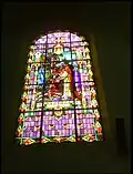 One of the stained- glasses of the La Santa Cruz chapel.
