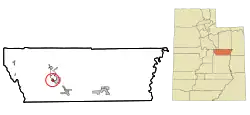 Location in Carbon County and the State of Utah
