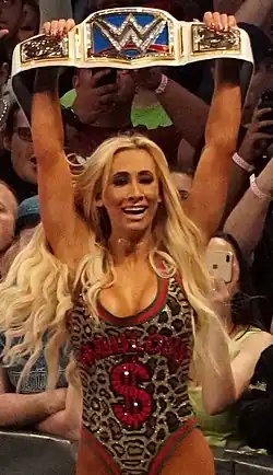 WWE wrestler Carmella, New England Patriots[57]