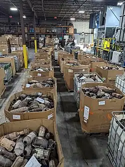 Catalytic converters seized during the raid on DG Auto Parts