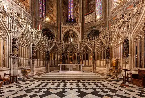 The altar and choir enclosure