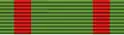 A ribbon 1/8 green, 1/8 red, 4/8 green, 1/8 red and 1/8 green.