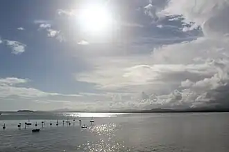 View of Cayo Santiago and Sierra de Luquillo, January 2023.