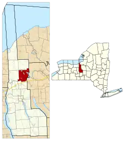 Location within Cayuga County and the state of New York
