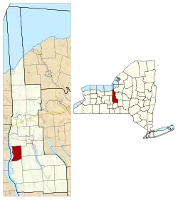 Location in Cayuga County and New York