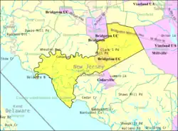 Census Bureau map of Fairfield Township, Cumberland County, New Jersey