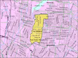 Census Bureau map of New Milford, New Jersey